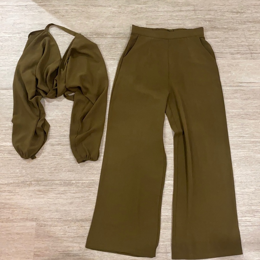 Olive green matching set